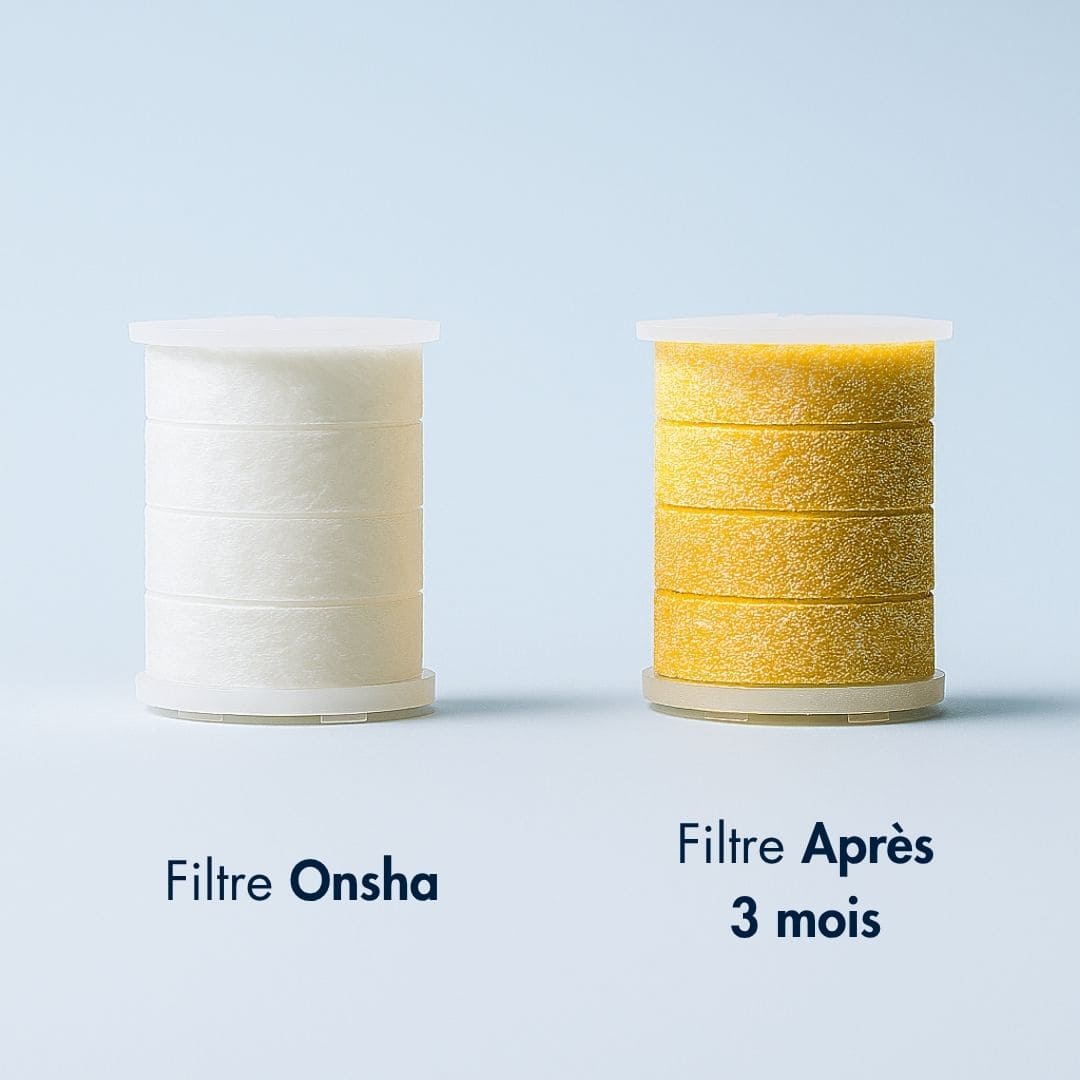avant après filtre onsha home