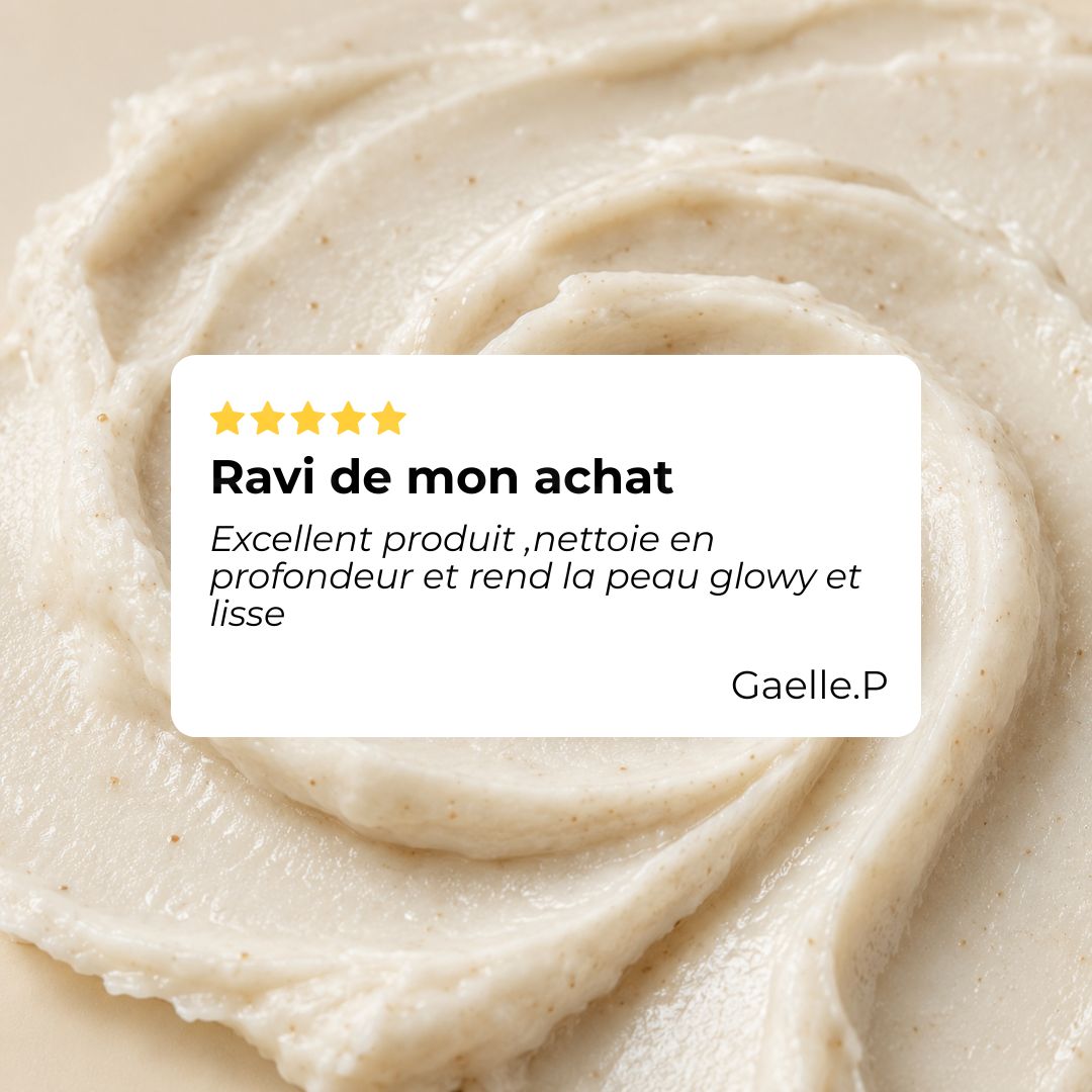 Avis client sur le nettoyant Arencia Riz + LHA, apprécié pour nettoyer en profondeur et laisser la peau lisse et lumineuse