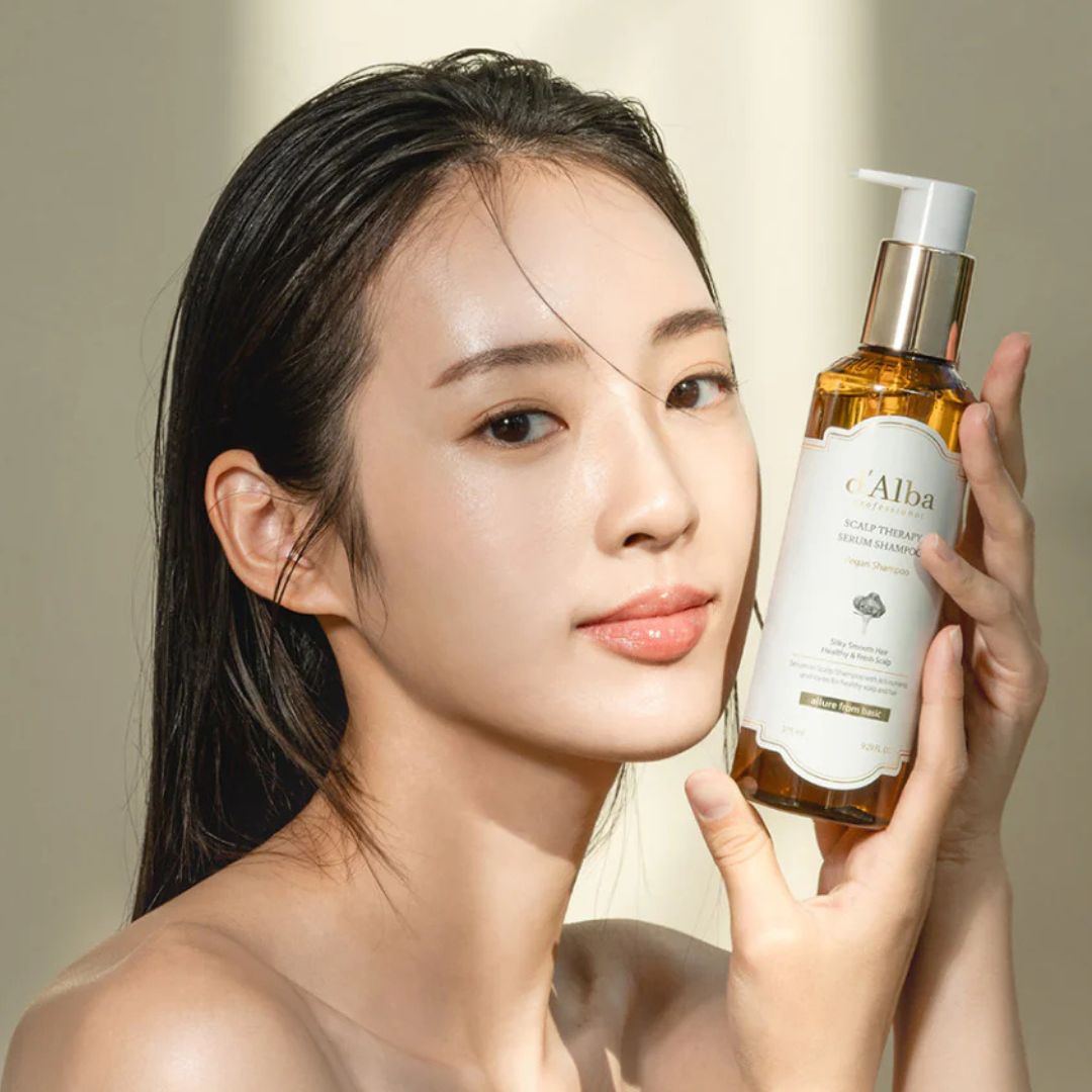 d'Alba Shampoing avec une femme