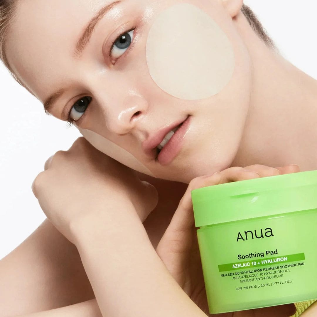 visage Anua Pads apaisants anti-rougeurs à l'azélaïque 10% et acide hyaluronique
