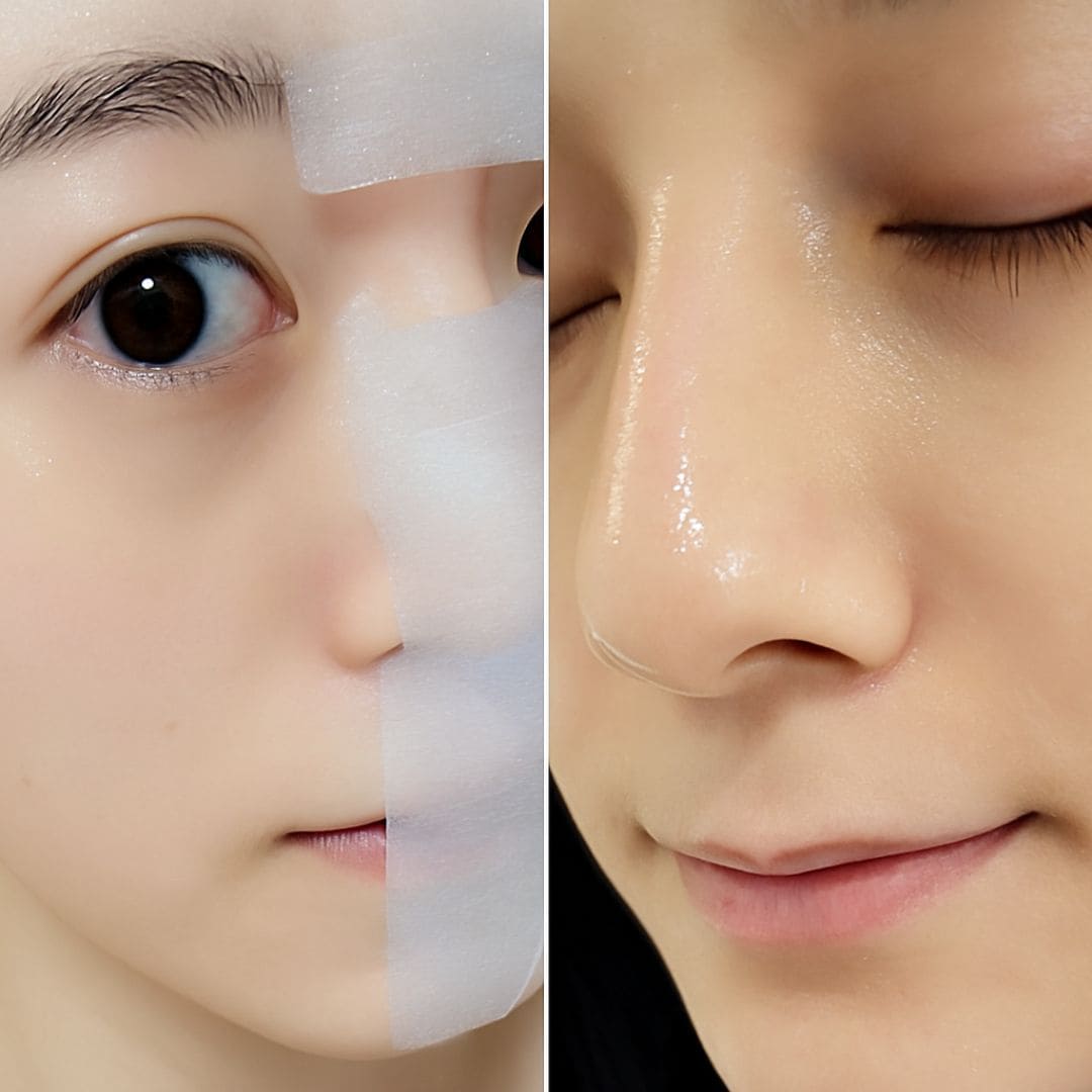 Sungboon Editor masque en tissu liftant pour les pores à la tomate verte avant après