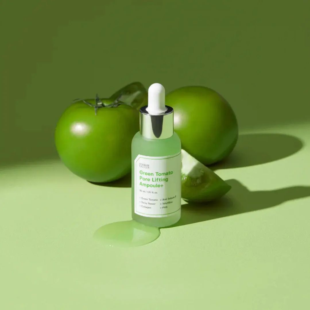Sungboon Editor ampoule raffermissante pour les pores à la tomate verte texture