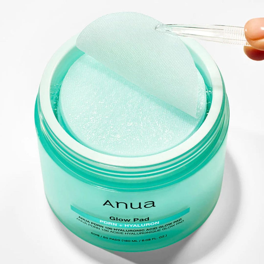 Anua Pads éclaircissants à l’acide hyaluronique et au PDRN 100 visage texture