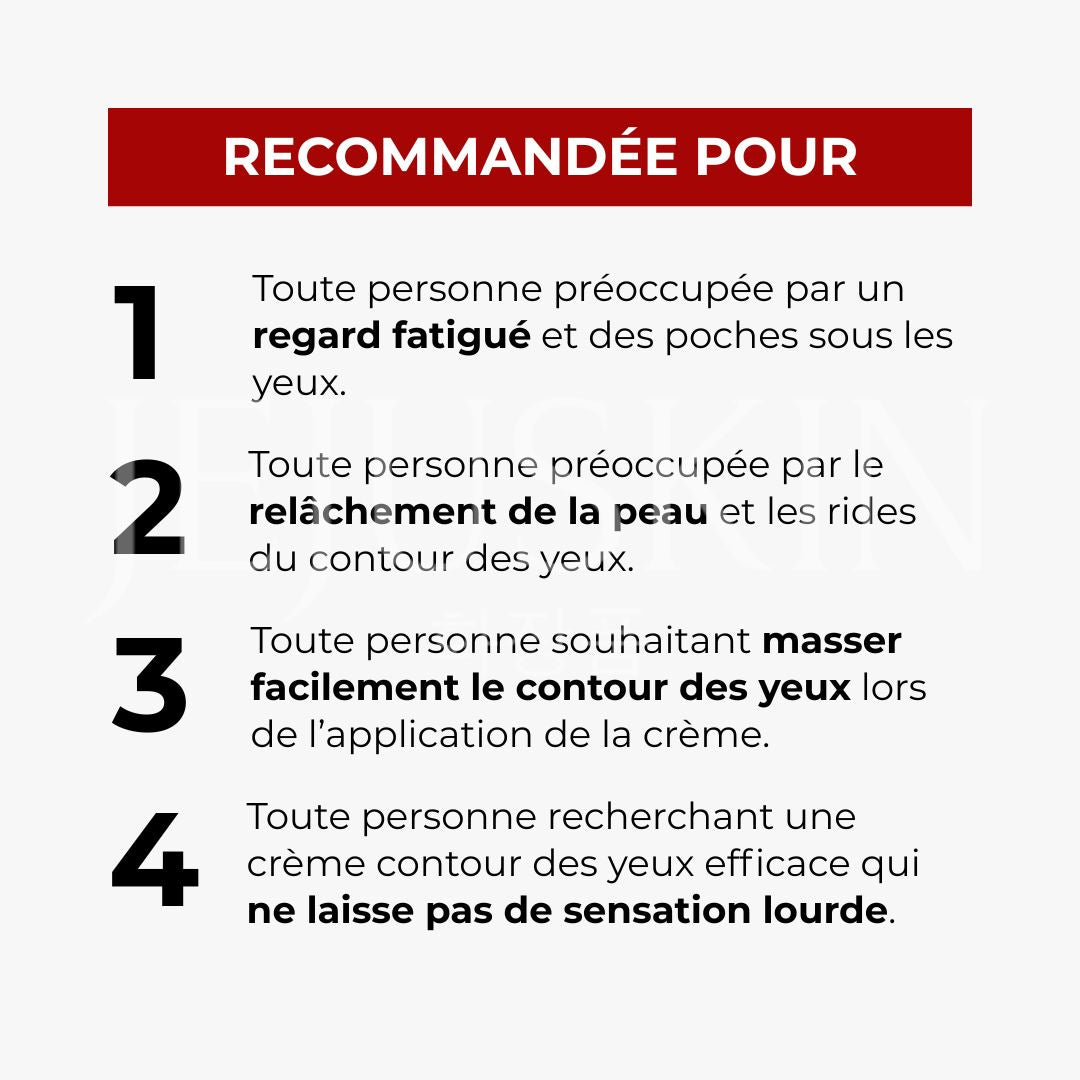 Pour qui est recommandé la crème pour les yeux de medi-peel ?