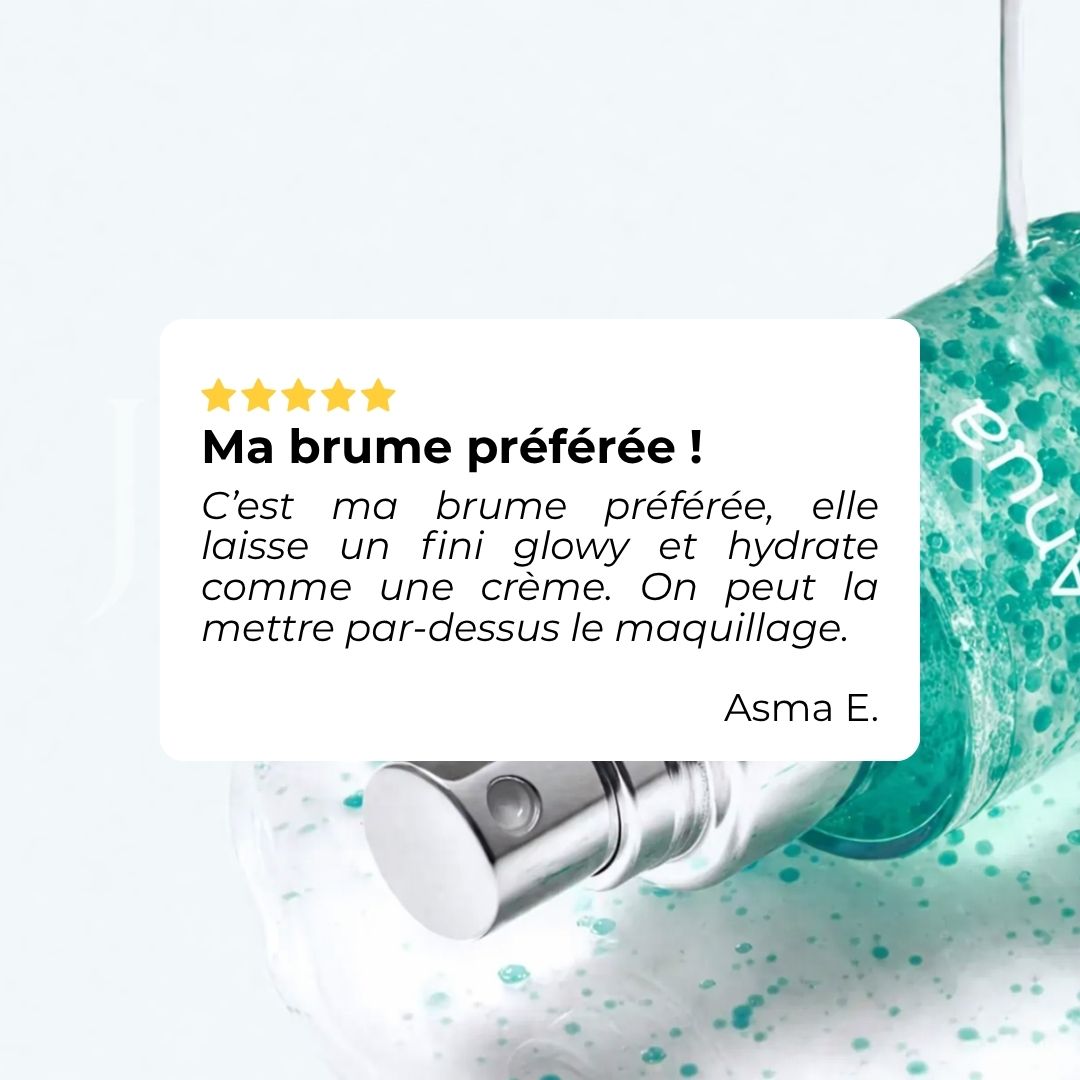 Avis sur la brume hydratante capsules PDRN et acide hyaluronique d'Anua