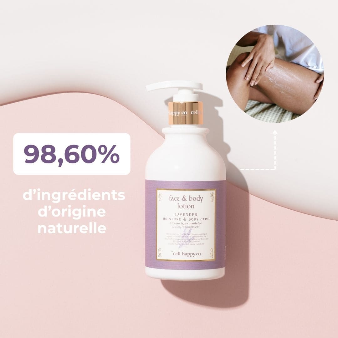Cell Happy Co - Lotion visage et corps à la lavande ingredients naturels