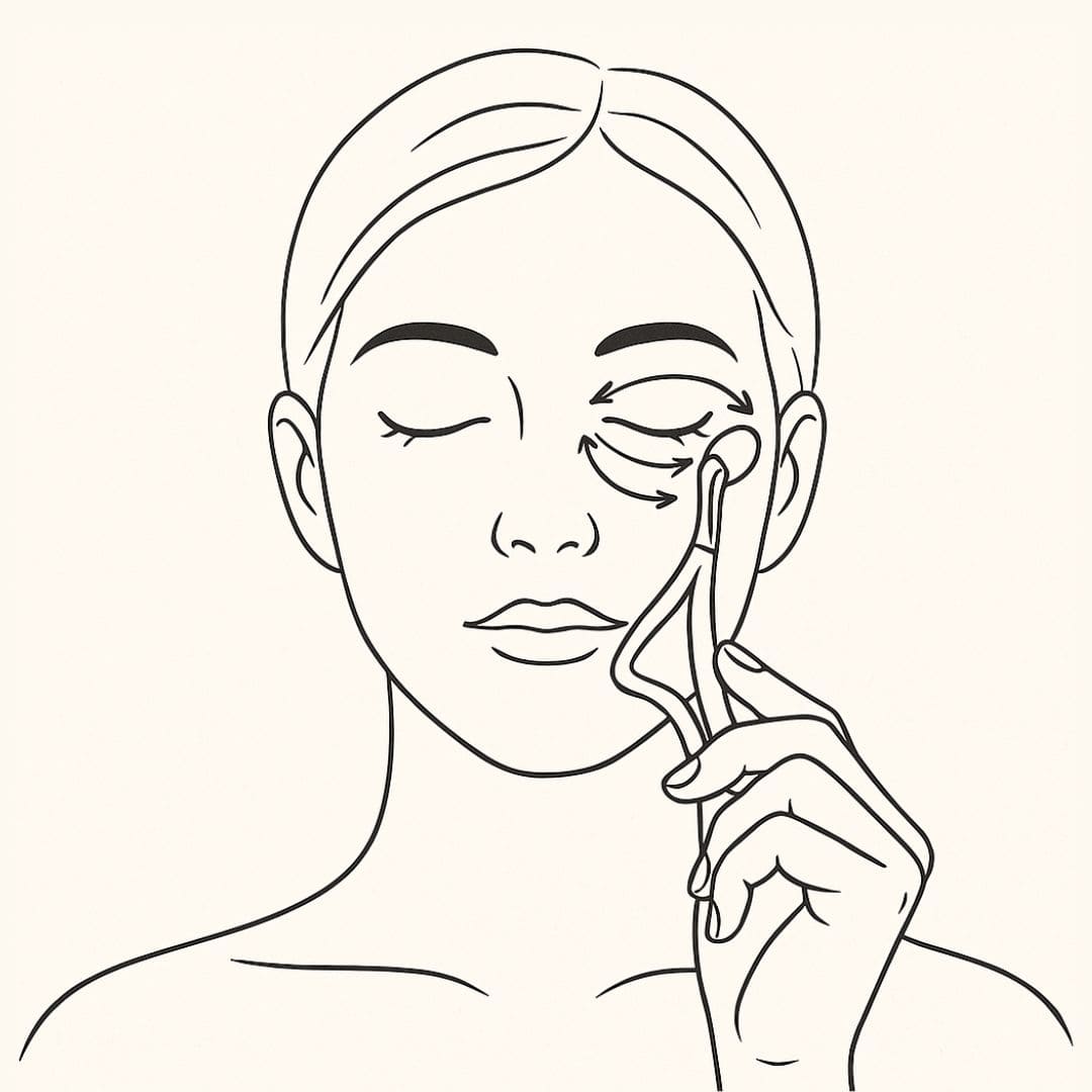 Authentique croquis roller Gua Sha Anti-Rides pour les yeux