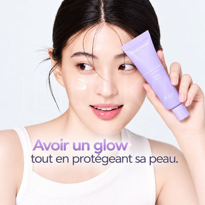 Le bénéfice principal de la crème solaire essence au collagène Probioderm SPF50+ PA++++ de Bioheal Boh