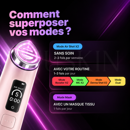 Comment superposer les modes de l'appareil Age-R Booster Pro X2 de Medicube