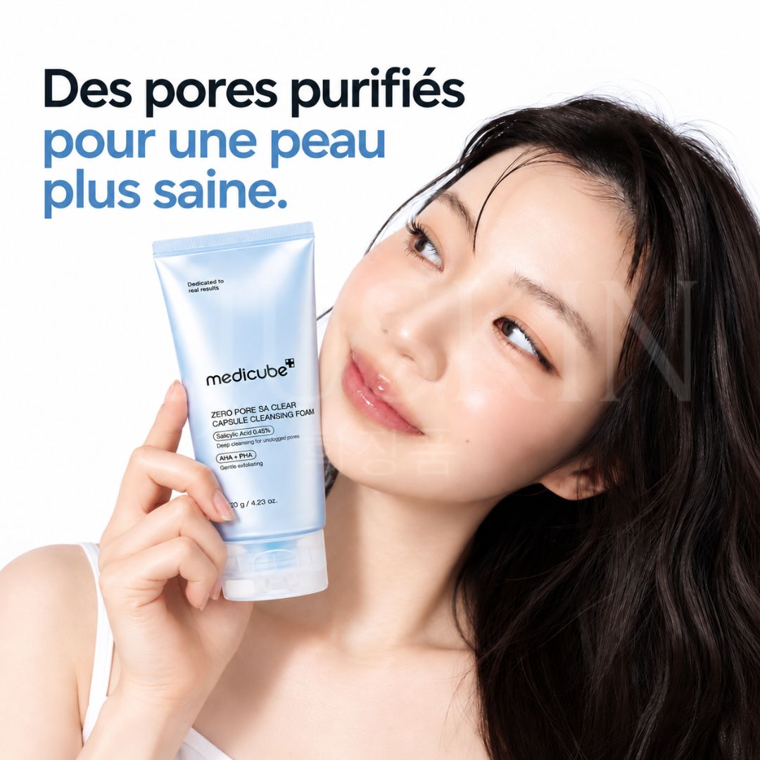 Le bénéfice de la mousse nettoyante purifiante capsules à l’acide salicylique anti-pores de Medicube