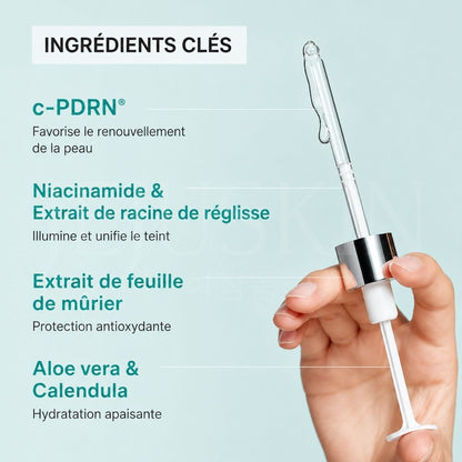 Les ingrédients clés de l'ampoule anti-âge régénérante et raffermissante au PDRN de Rejuran