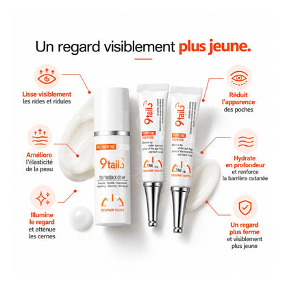 Les bienfaits du pack EXO-100 soin regard liftant anti-âge et anti-poches de Nine Tails