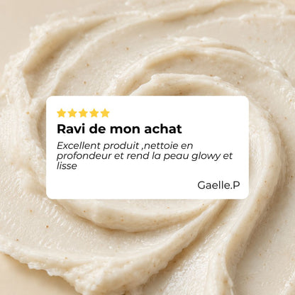Avis client sur le nettoyant Arencia Riz + LHA, apprécié pour nettoyer en profondeur et laisser la peau lisse et lumineuse