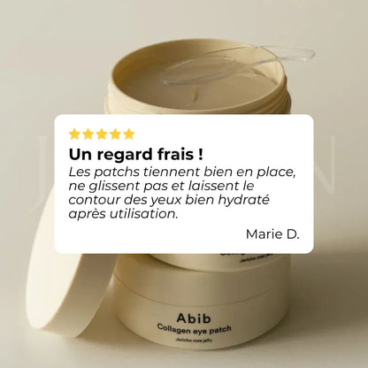 Avis sur les patchs pour les yeux au collagène et à la gelée de rose de Jéricho d'Abib