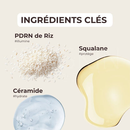 Les ingrédients clés du toner lacté éclat à l’eau de riz de Mizon