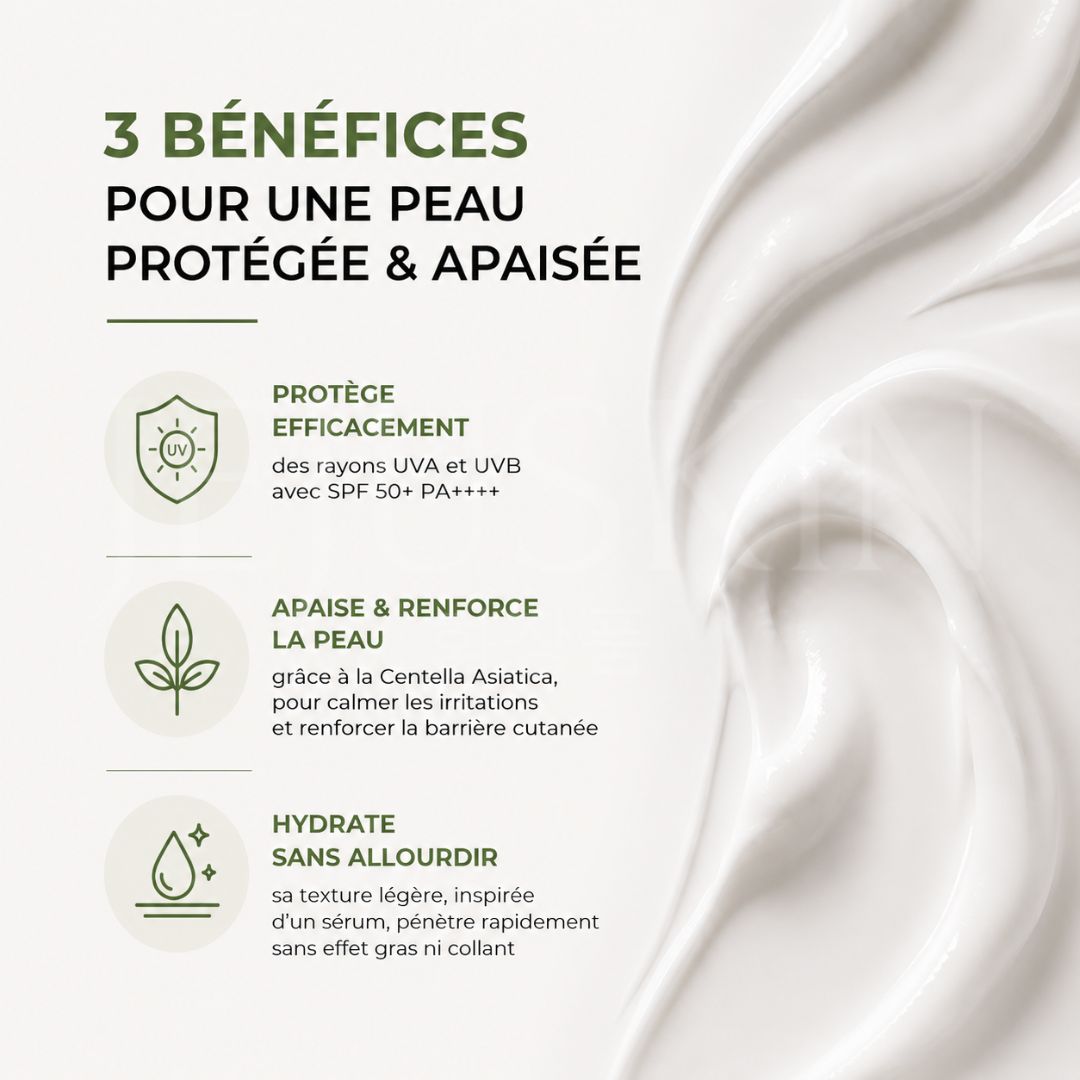 Les bienfaits de la crème solaire apaisante à la centella SPF50+ de Mixsoon