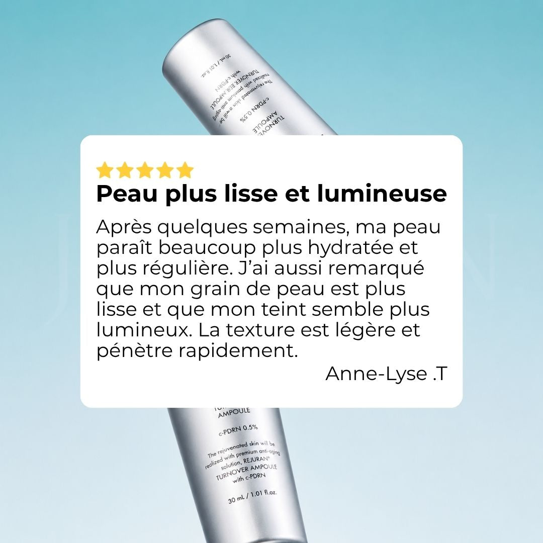Avis sur l'ampoule anti-âge régénérante et raffermissante au PDRN de Rejuran