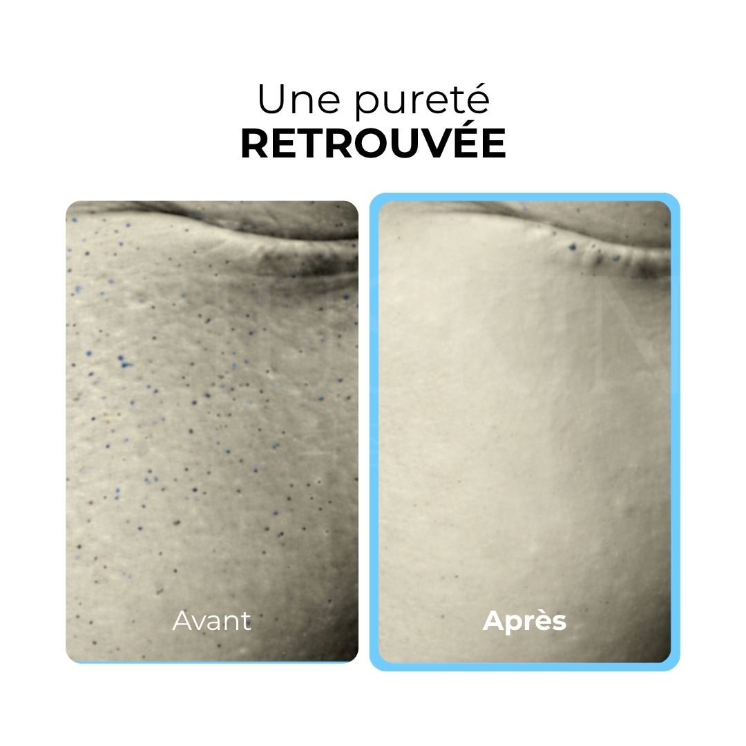 Un avant après utilisation de la la crème hydratante Aqua Squalane de S.Nature