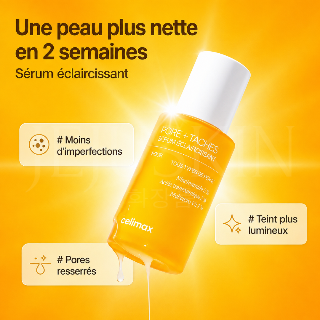 Les bénéfices du sérum éclat anti-taches et pores de Celimax