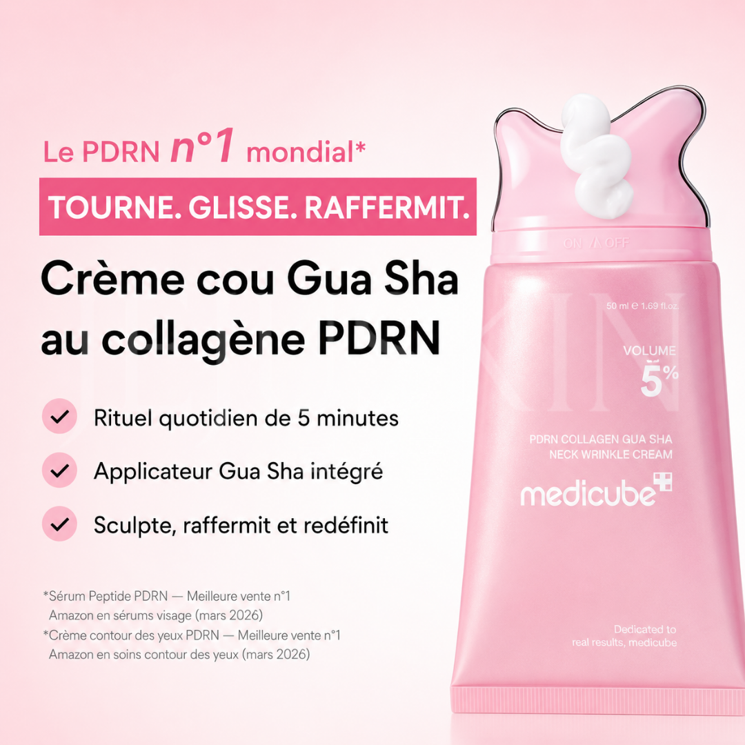 Les bénéfices de la crème Gua Sha anti-rides pour le cou au PDRN et au collagène de Medicube