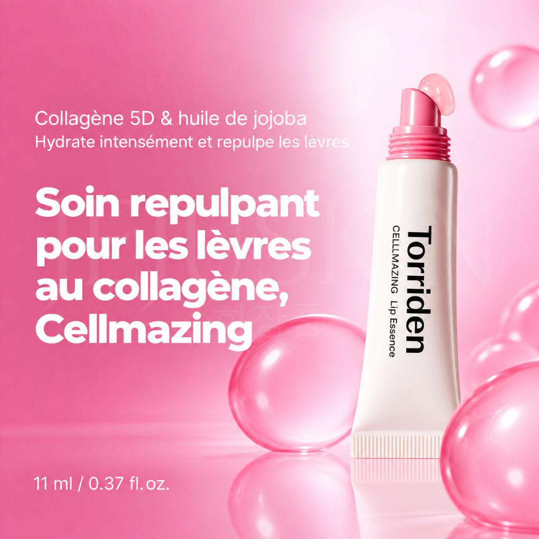 Le bénéfice du soin repulpant pour les lèvres au collagène Cellmazing de Torriden