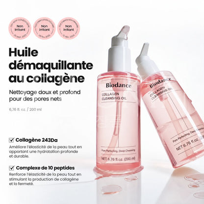 Les bénéfices de l'huile démaquillante au collagène de Biodance