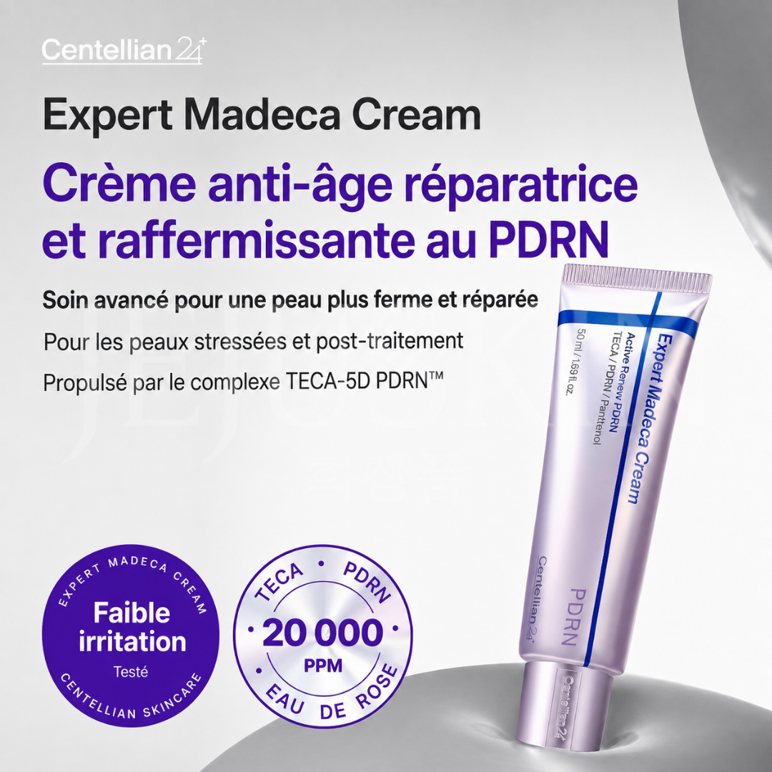 Crème anti-âge réparatrice et raffermissante au PDRN de Centellian24