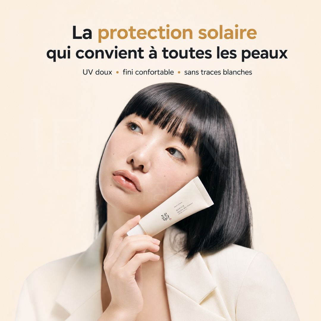 Le bénéfice de la crème solaire de beauty of joseon relief sun riz + probiotiques