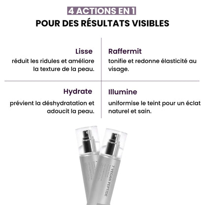 Bénéfices du sérum anti-âge Mizon pour une peau ferme et lumineuse.