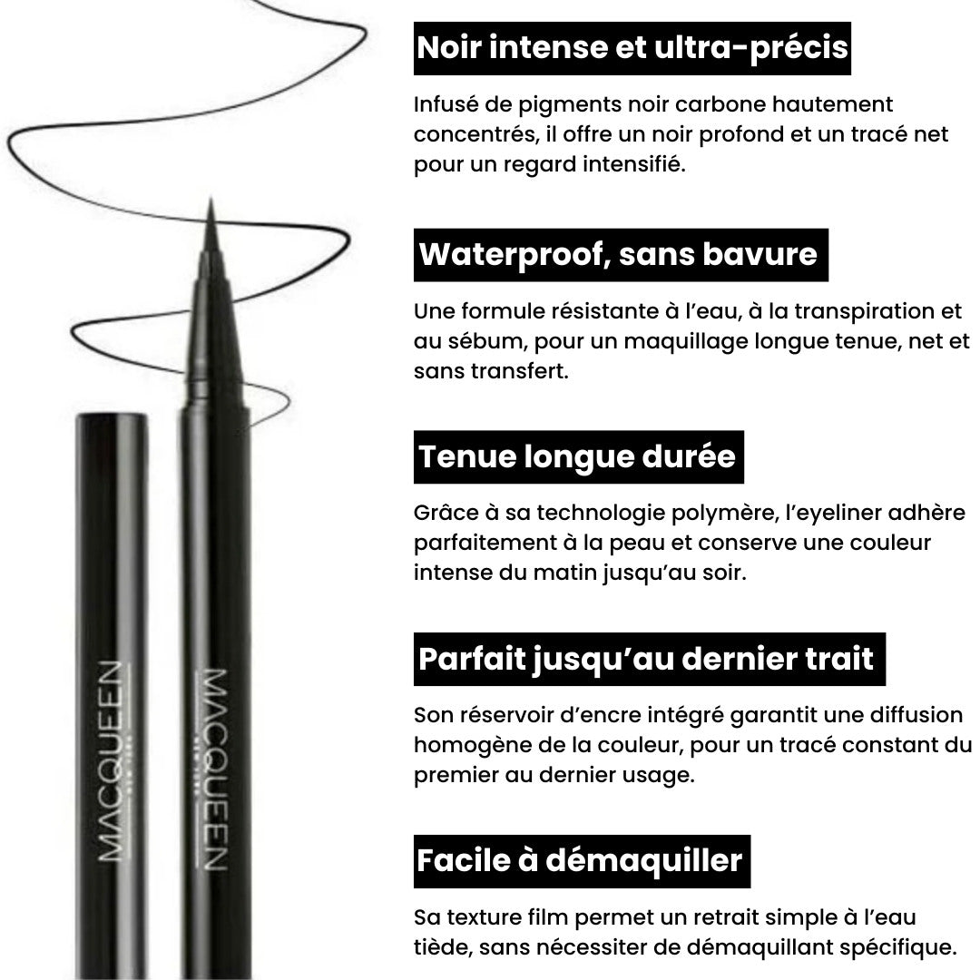 Macqueen - Eyeliner waterproof - 3 couleurs