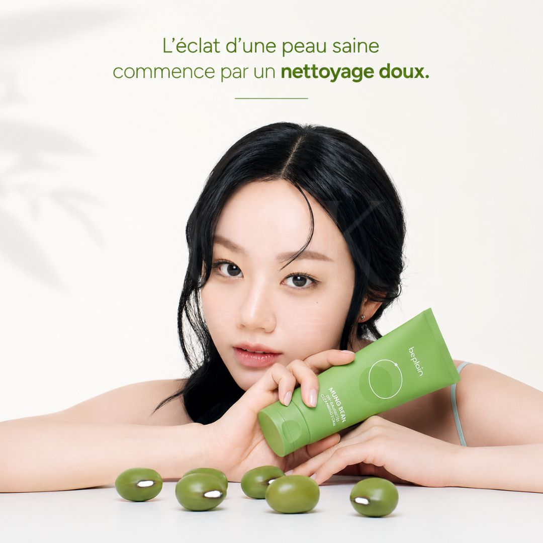 Bienfait du nettoyant doux au haricot mungo de Beplain