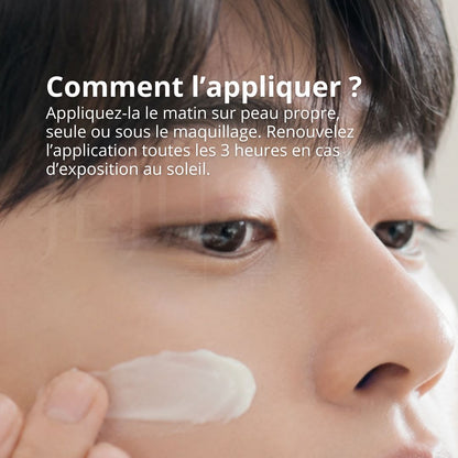 Comment appliquer la crème solaire hydratante Hyper UV Perfect Shield d'Abib