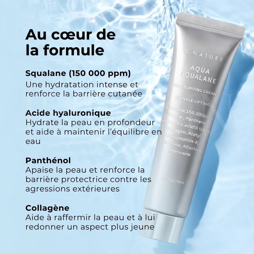 Les ingrédients clés de la crème hydratante Aqua Squalane de S.Nature