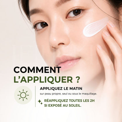 Comment appliquer la crème solaire apaisante à la centella SPF50+ de Mixsoon