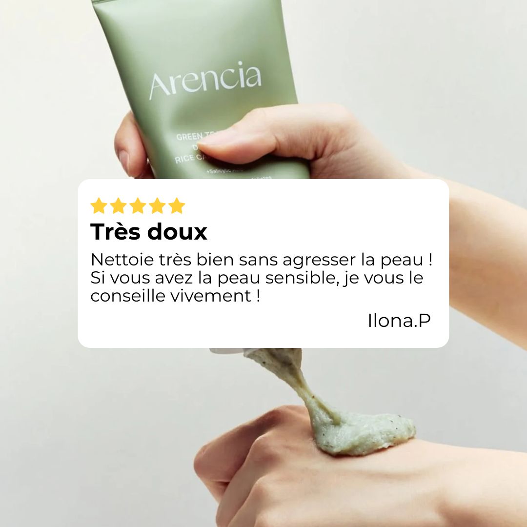 Avis sur le nettoyant purifiant au thé vert + LHA pour pores et sébum d'Arencia