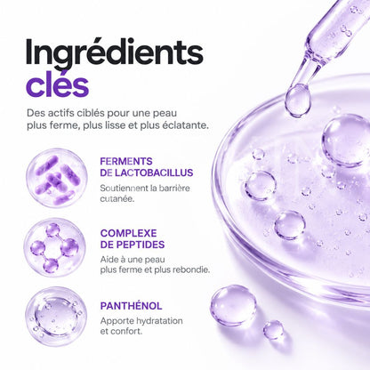 Les ingrédients clés du toner essentiel raffermissant Probioderm 3D Lifting de Bioheal Boh