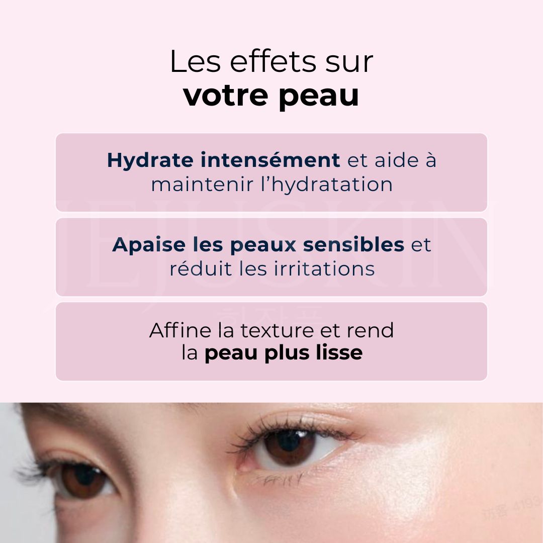 Les effets sur la peau de la brume hydratante au riz noir aux probiotiques et NAD+ 2% d'Haruharu Wonder
