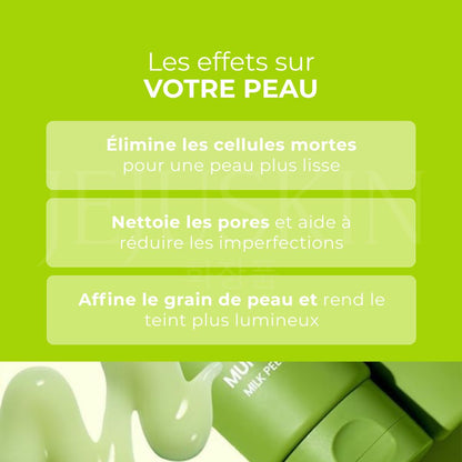Les effets sur la peau du gel exfoliant au lait de haricot mungo de Beplain