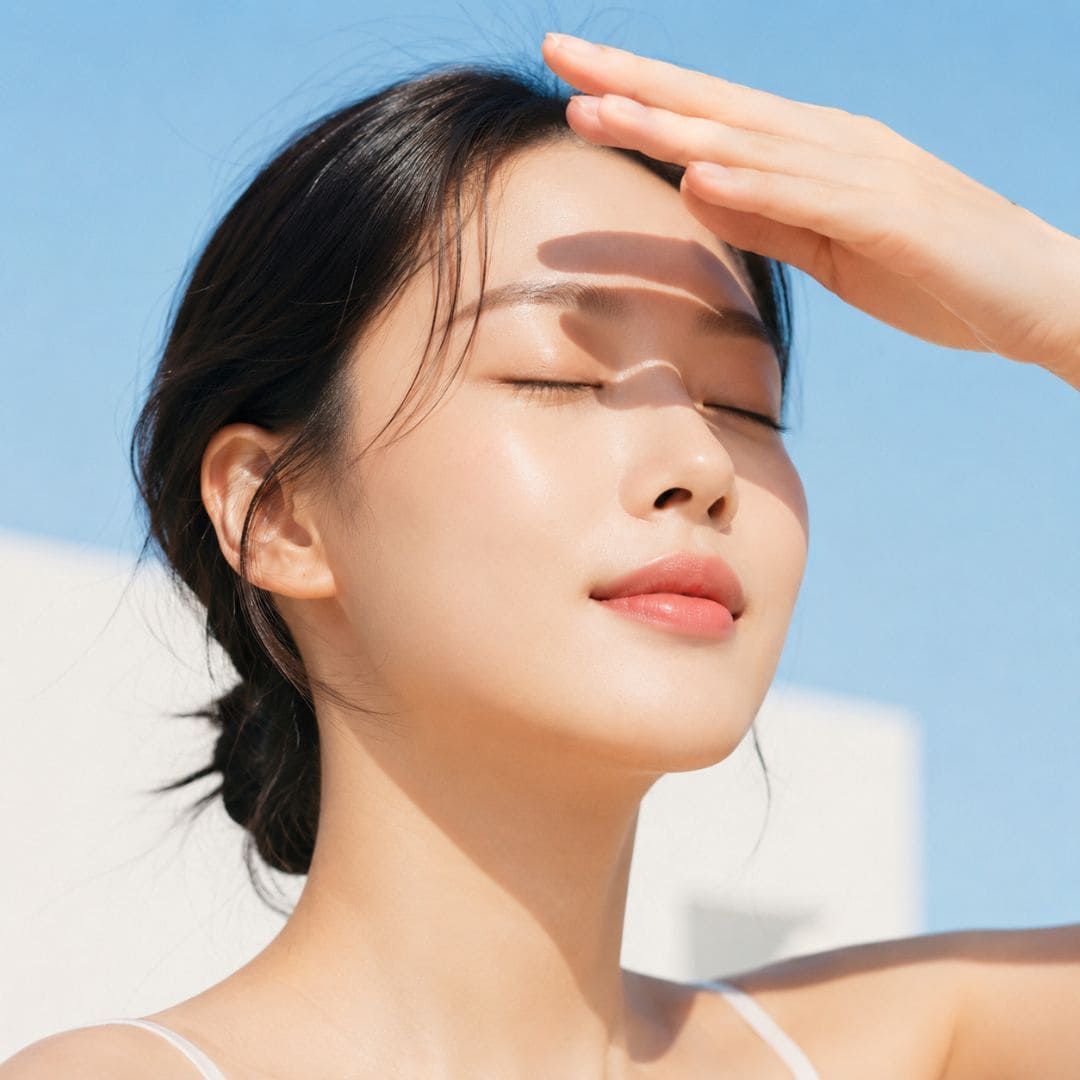 Coréenne qui prends le soleil