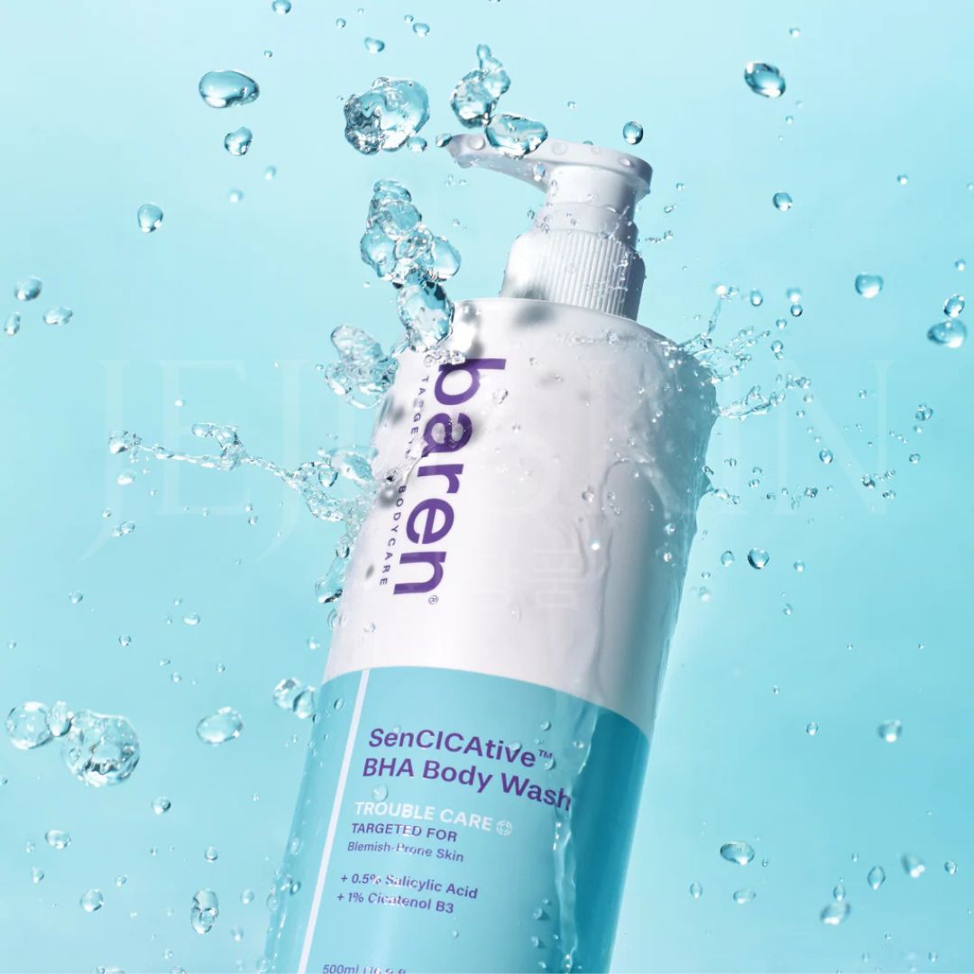 Image du gel douche apaisant pour peaux sensibles au BHA SenCICAtive de Baren