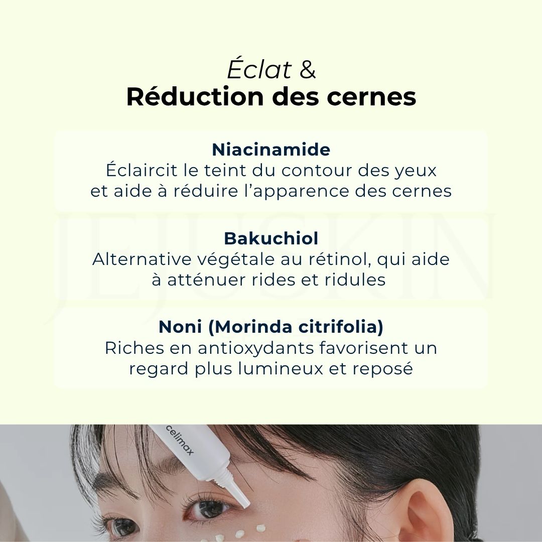 Les bénéfices de la crème contour des yeux Noni Ultimate de Celimax