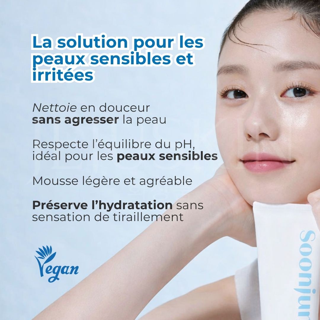 les bénéfices du nettoyant moussant Soon Jung 5.5 150ml 