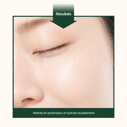 Résultat après avoir utilisé le nettoyant visage exfoliant doux à l’avoine du Purito Seoul