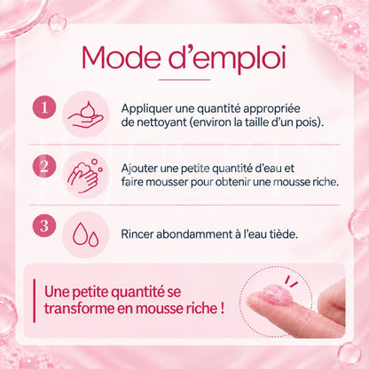Comment utiliser la mousse nettoyante éclat au PDRN et glutathion rose de Medicube