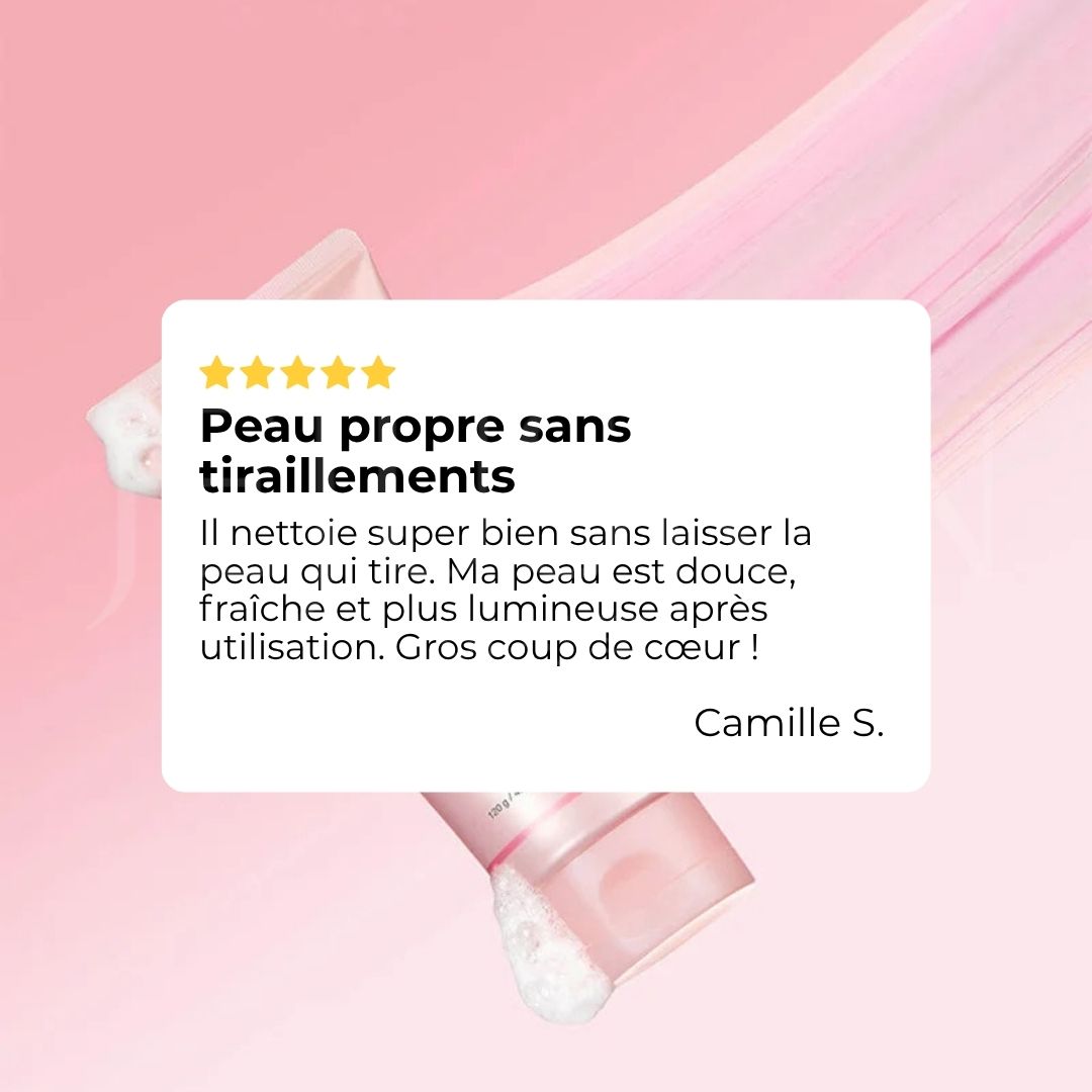 Avis sur la mousse nettoyante éclat au PDRN et glutathion rose de Medicube