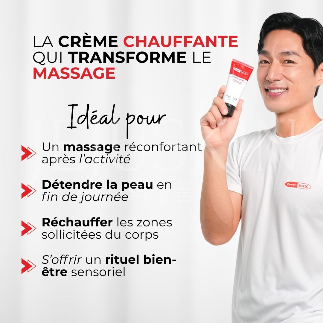 Les bénéfices de la PowerfulX crème de massage chauffante recovery 100ml