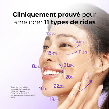 Visage d'une femme qui teste l'essence No9 anti-âge de Numbuzin