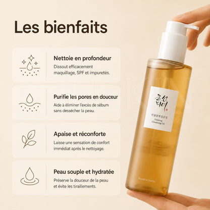 Les bienfaits de l'huile nettoyante au ginseng de Beauty of Joseon