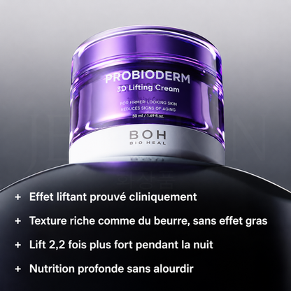 Les bénéfices de la crème anti-âge liftante et raffermissante Probioderm 3D de Bioheal Boh