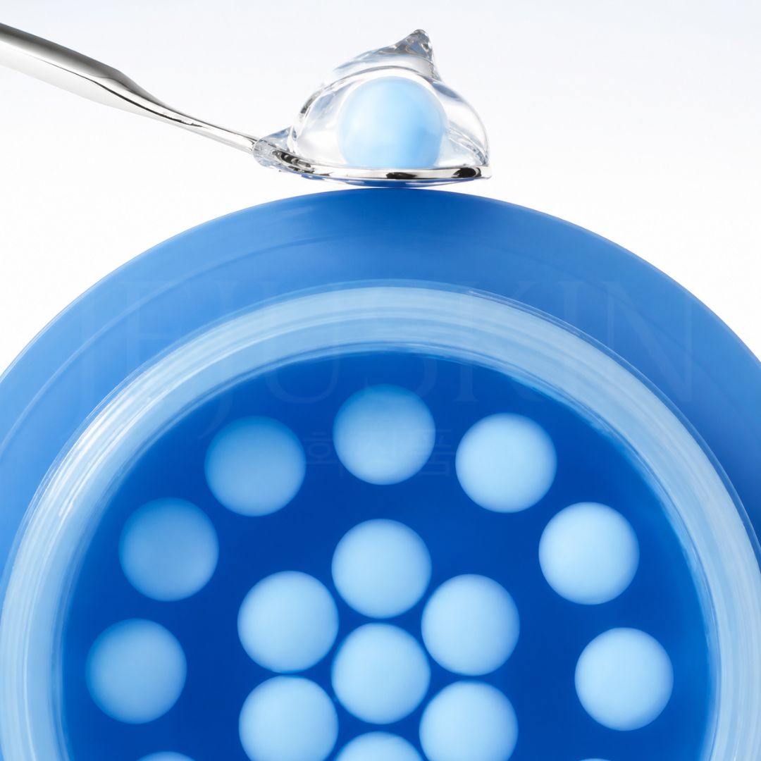 Texture de la crème capsule hydratante à l’acide hyaluronique de Medicube
